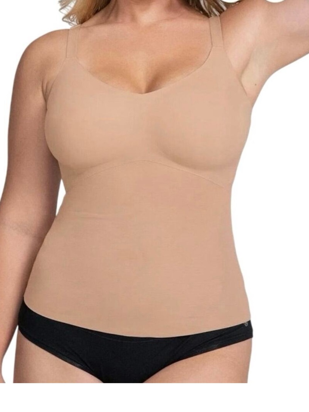 Honeylove LiftWear Cami Sand Beige Shaping Camisole Built-in Bra 1X HLLWT02